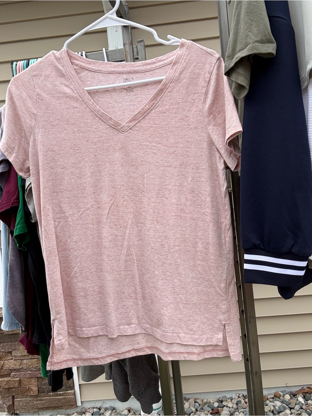 Falls Creek Soft Blush V-Neck Short Sleeve Tee